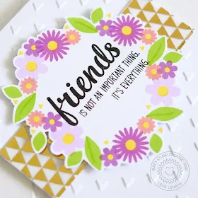 Sunny Studio Stamps: Friends & Family Floral Wreath Card by Lexa Levana