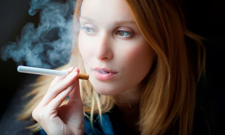 woman smoking