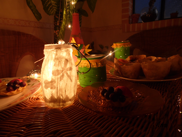 Decoración con material reciclado para una noche de verano