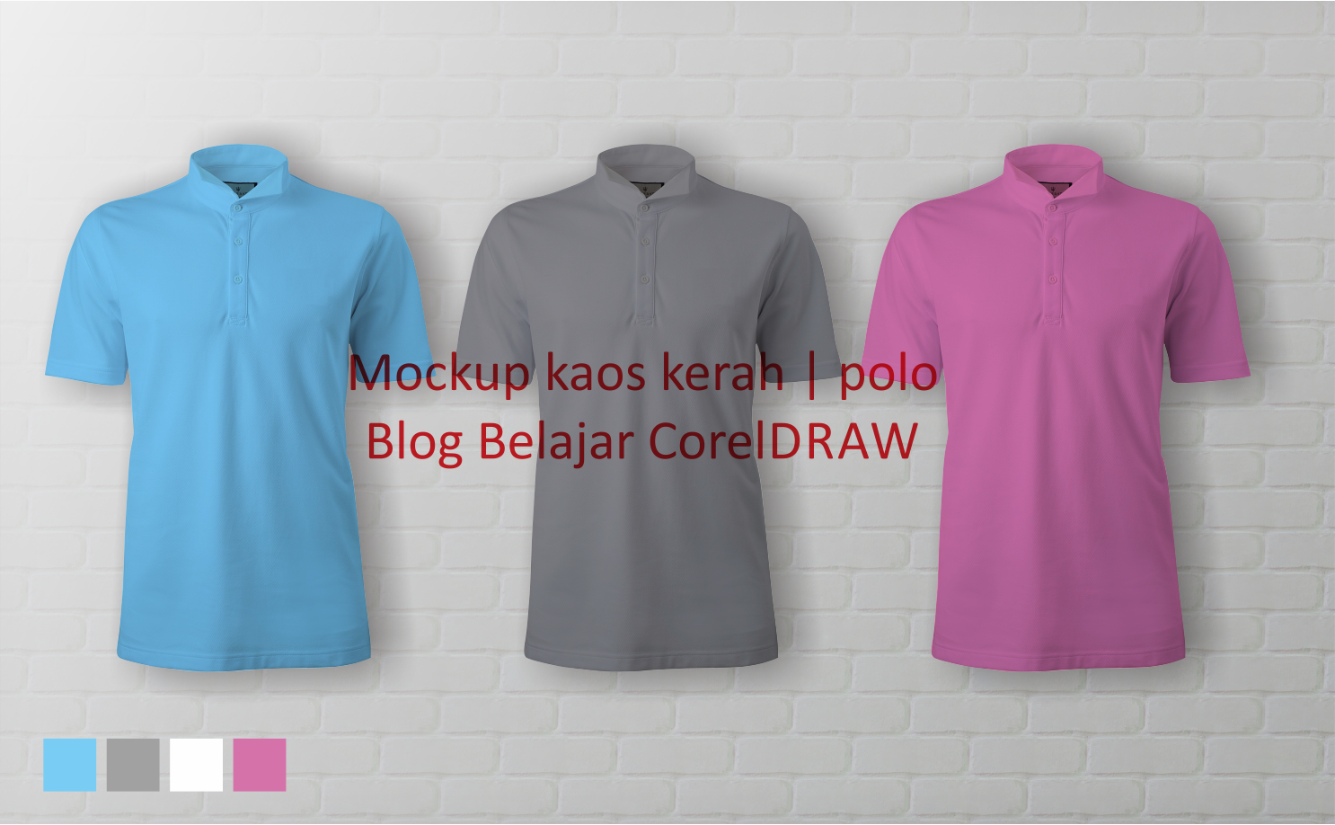 Download Download Mockup Kaos Kerah Model Polo Shirt Format CDR - Belajar CorelDRAW