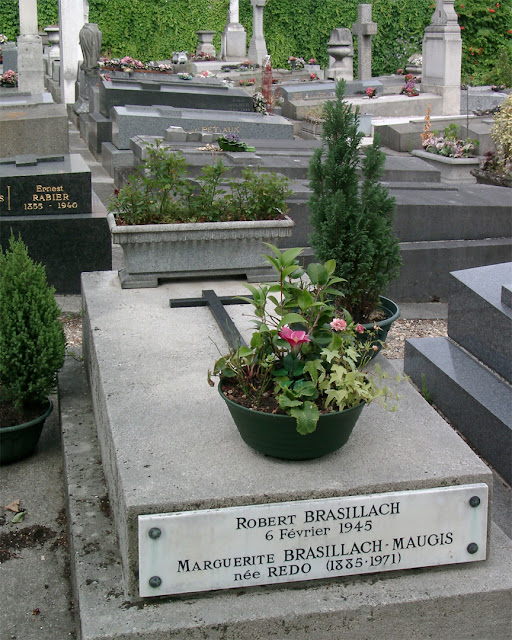 Robert Brasillach, Cimetière de Charonne, Rue de Bagnolet, Paris