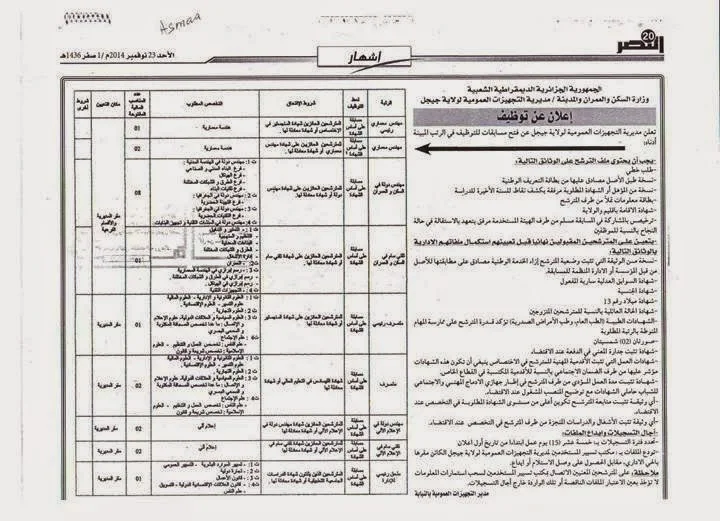 مديرية التجهيزات العمومية بالحي الاداري - جيجل