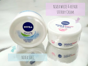 nivea soft dan white & repair cream