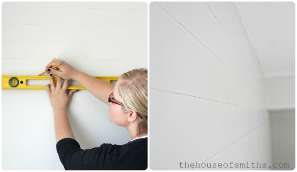 DIY Tutorial: Painting Evenly Spaced Gray Stripes on an Accent Wall