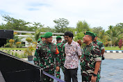 Pos Kout Satgas Pamtas Yonif 132/BS Terima Kunjungan Wakapuskes TNI AD