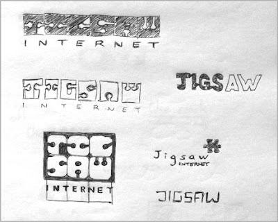 Logo design and card for Jigsaw Internet