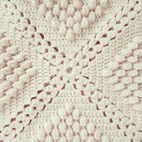 ByHaafner, crochet, popcorn, bobble stitch throw, blanket, powder pink, pattern