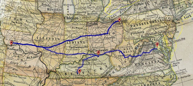 Allen Family Migration Route - Desperately Seeking Surnames