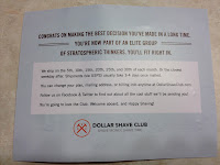 info card from Dollar Shave Club