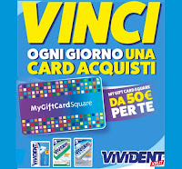 Concorso "Vivident Xylit 2022" : vinci subito 66 MyGiftCard Square da 50€