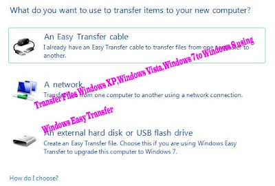 Transfer Files Windows XP,Windows Vista,Windows 7 to Windows 8 using   Windows Easy Transfer 