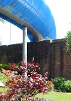 Incongruous walkway over Lady Herbert's Gardens, Coventry