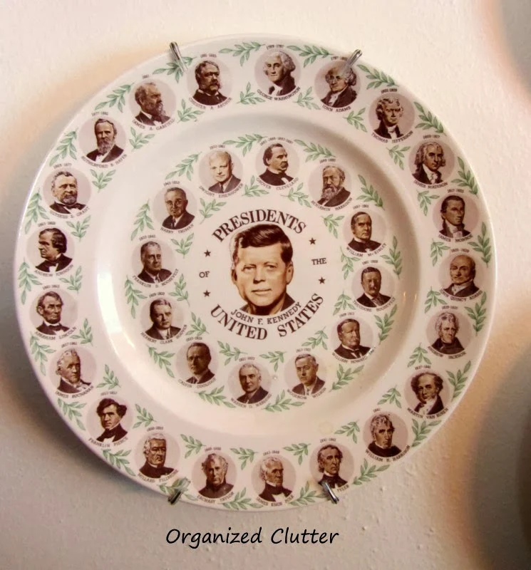 President's Day Presidential Memorabilia on Display www.organizedclutterqueen.blogspot.com