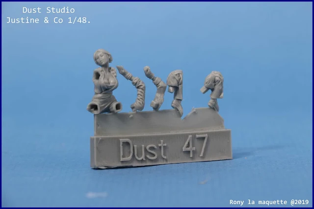 Figurines "Justine & Co" du jeu Dust 1947 au 1/48.