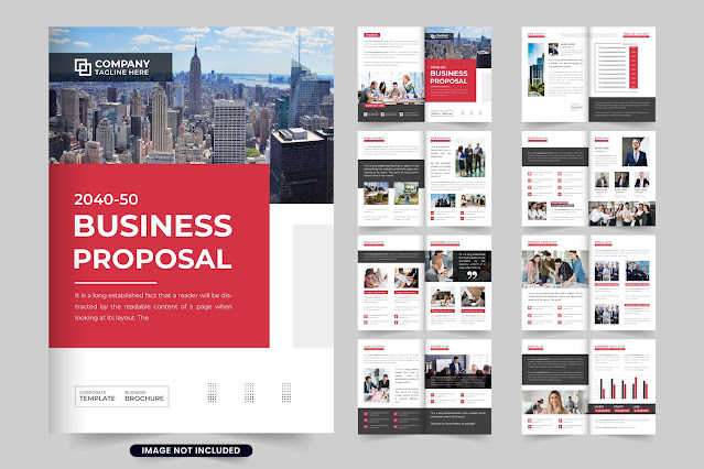 Business portfolio magazine template free download