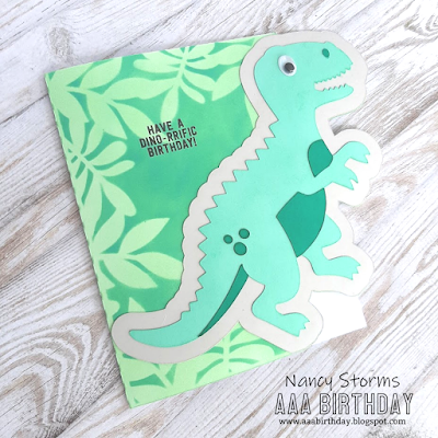 Dinosaur shaped card