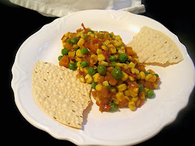 corn and pea tomato curry