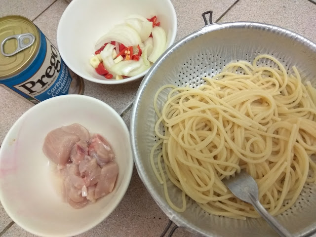 Resepi : Spaghetti Carbonara (pedas) - FARAH