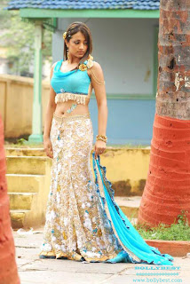 Tollywood actress Trisha in blue Lehanga