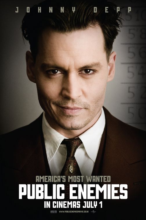 johnny depp public enemies hairstyle. johnny depp movies poster.