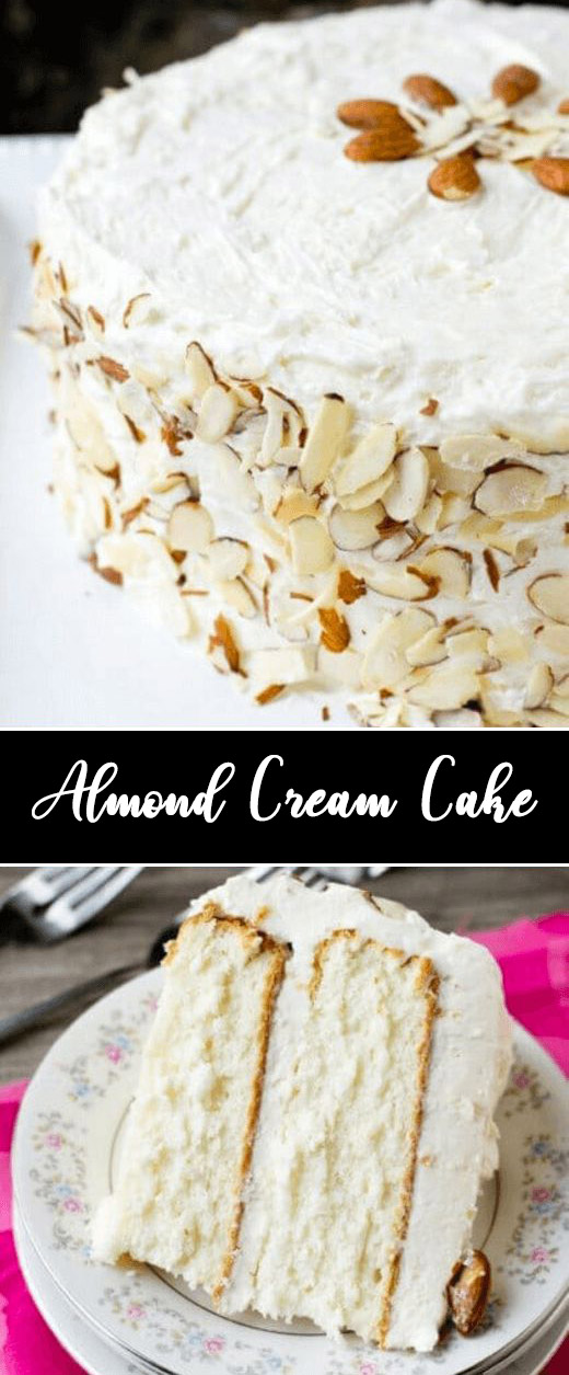 Almond Cream Cake for Dessert Recipe