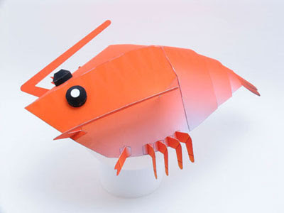 shrimp hat paper toy