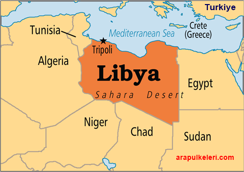 Libya nerede bulunuyor. Libya haritada