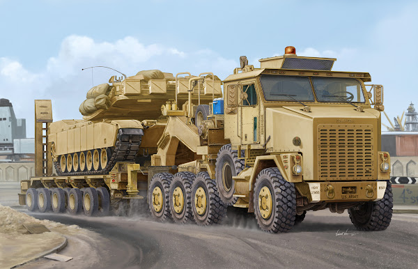 M1070 Truck Tractor & M1000 Heavy Equipment Transporter Semi-trailer