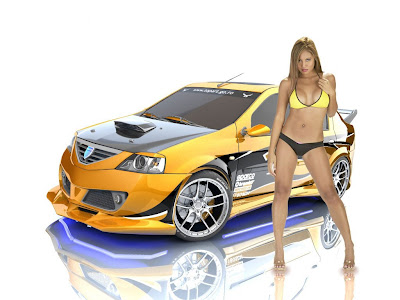 Girl And Car HD Wallpaper