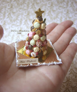 1/12 dollhouse miniature christmas profiteroles