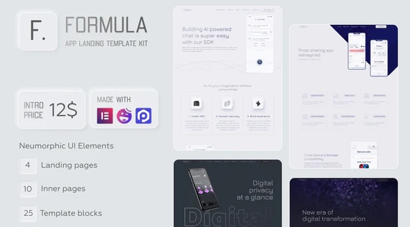 Software & App Landing Elementor Template Kit