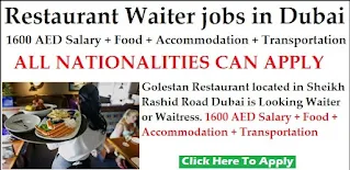 Waiter/Waitress Jobs Recruitment in Dubai | Take Orders And Deliver Food To Our Customers