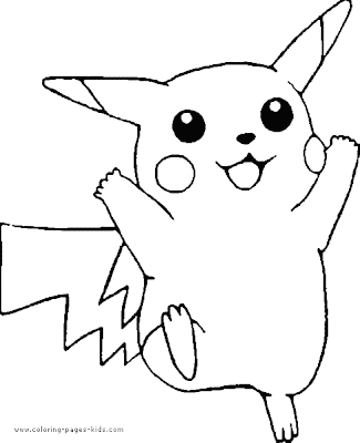Pokemon Coloring Sheets on Jumping Pokemon Pikacu S Coloring Pages