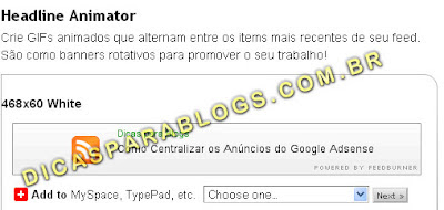 colocar banner animado no blogger