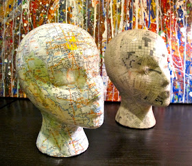 decoupage mannequin heads