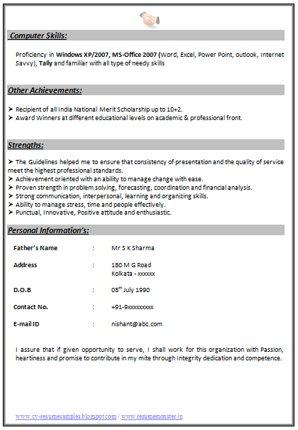 Indian+Chartered+Accountant+Resume+Sample+(2)