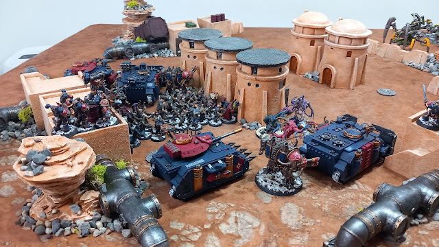 Winters SEO battle report - Warhammer 40k - 10th Edition - The Scourged Chaos Space Marines vs Necrons Hypercrypt Legion - 2000pts