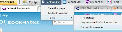 Yahoo Bookmarks not working well