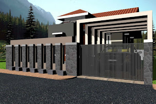 desain pagar rumah modern