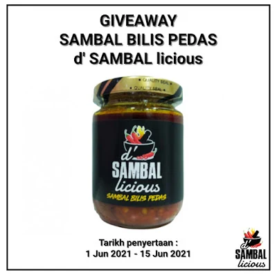 GIVEAWAY SAMBAL BILIS PEDAS - d' SAMBAL licious