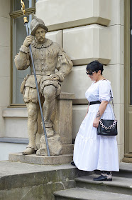 Biała maxi, White maxi dress, Fashion blogger, Michael Kors bag 