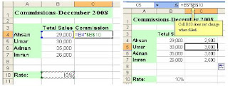 Absolute Cell References in MS Excel