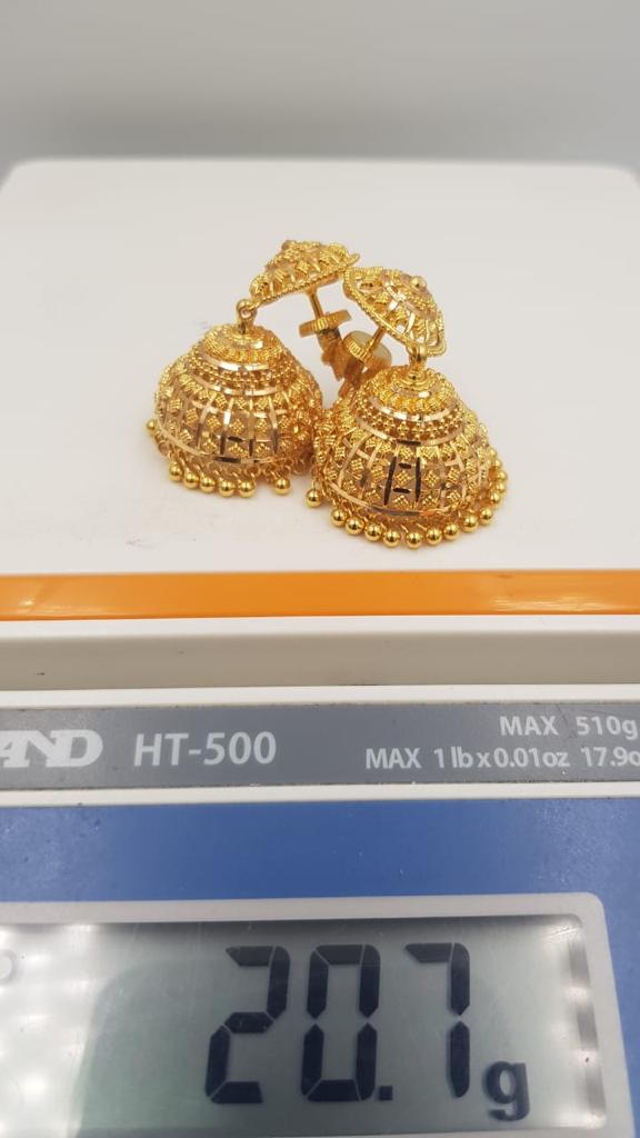 jhumka design in gold,new jhumka design gold,latest gold jhumka designs, gold jhumka,antique jhumka designs, temple jhumkas, Beautiful Gold Earrings pinjada,gold ear studs designs,fancy gold earrings designs,fancy jhumka designs, Samanta Jewellers Designs