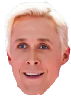 Barbie Movie: Ken Face Images that You Can Use as Masks.