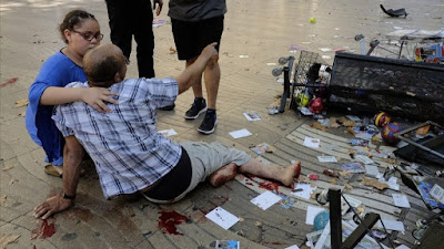 Αποτέλεσμα εικόνας για τραυματίες από το μακελειό στη Βαρκελώνη