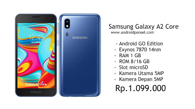 Harga Satu Jutaan, Samsung Galaxy A2 Core HP Android Go 