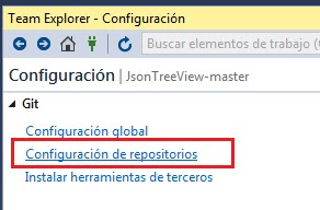 Configuración de repositorios Visual Studio