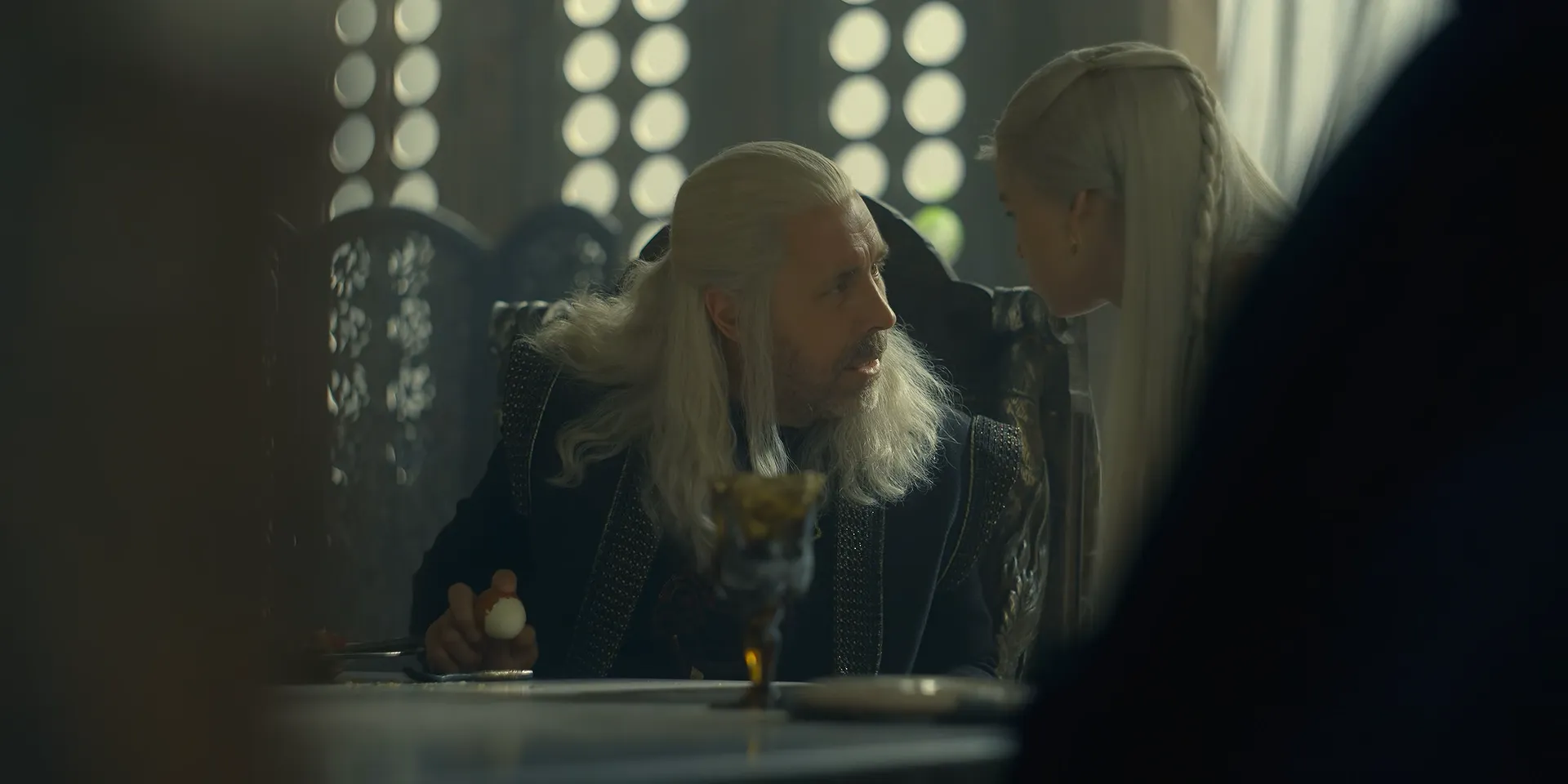 King Viserys and Rhaenyra Targaryen