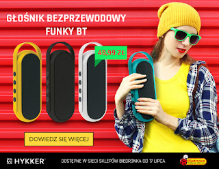 Mobilny bezprzewodowy głośnik Hykker Funky BT z Biedronki