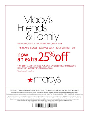Life In A House of Blue !: Macy's Friends  Family - Employee Discount
